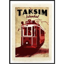 Beril Yamaç Design Studio Taksim Vintage Reprodüksiyon Poster