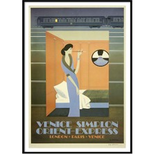 Beril Yamaç Design Studio Orient Express Doğu Ekspresi Vintage Reprodüksiyon Poster