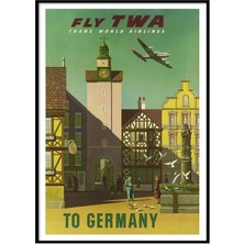 Beril Yamaç Design Studio Germany TWA  Vintage Reprodüksiyon Poster