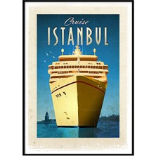 Beril Yamaç Design Studio İstanbul Gemi Vintage Reprodüksiyon Poster