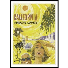 Beril Yamaç Design Studio California AA Vintage Reprodüksiyon Poster