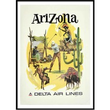 Beril Yamaç Design Studio Arizona DA Vintage Reprodüksiyon Poster