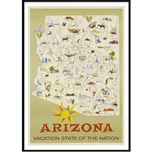 Beril Yamaç Design Studio Arizona Vintage Reprodüksiyon Poster
