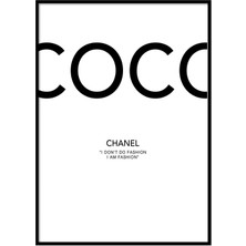 Beril Yamaç Design Studio Coco Moda Motto Tipografik Siyah Beyaz Poster