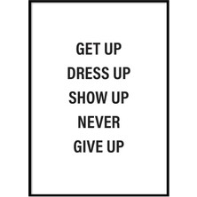 Beril Yamaç Design Studio Never Give Up Tipografik Poster