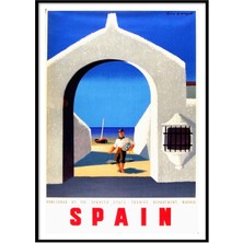 Beril Yamaç Design Studio İspanya Seyahat Vintage Reprodüksiyon Poster