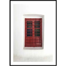 Beril Yamaç Design Studio Kırmızı Pencere Fotoğraf Poster