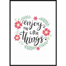 Beril Yamaç Design Studio Enjoy The Little Things Motivasyon Tipografik Poster