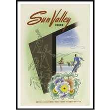 Beril Yamaç Design Studio Sun Valley Travel Vintage Reprodüksiyon Poster