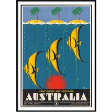 Beril Yamaç Design Studio Avusturalya Seyahat Vintage Reprodüksiyon Poster