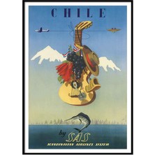Beril Yamaç Design Studio Chile Vintage Reprodüksiyon Poster
