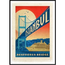 Beril Yamaç Design Studio İstanbul Boğaz Köprüsü Vintage Reprodüksiyon Poster