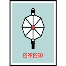 Beril Yamaç Design Studio Espresso Love İllüstrasyon Poster