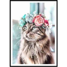 Beril Yamaç Design Studio Floral Kedi Fotoğraf Poster