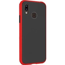 Kılıfist Samsung Galaxy A10S Kılıf Zore Fri Mat Silikon Kırmızı