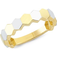 Altınsepeti Altın Iki Renkli Petek Yüzük AS385YZ