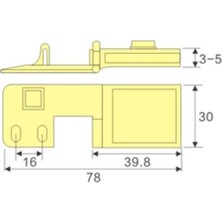 Cam Menteşe Çıt Çıt (30 Mm)