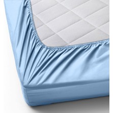 Monohome %100 Pamuklu Ranforce Fitted Açık Mavi Tek Kişilik Lastikli Çarşaf 100*200