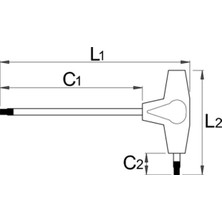 Unior 193HX T Saplı Allen 10 mm 607170