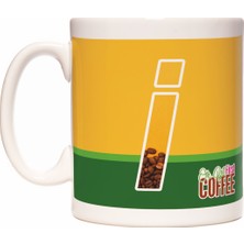 Rock'n Fox I Harfli Kahve Tasarımlı Baş Harf First Coffee Kupa Bardak