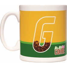 Rock'n Fox G Harfli Kahve Tasarımlı Baş Harf First Coffee Kupa Bardak