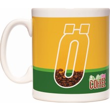 Rock'n Fox Ö Harfli Kahve Tasarımlı Baş Harf First Coffee Kupa Bardak