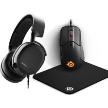 SteelSeries Arctis 3 2019 + Rival 310 Mouse + QCK Mass Mouse Pad