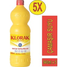 Klorak Çamaşır Suyu 940 ml x 5