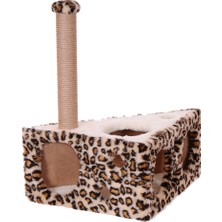 Cat Hause Kedi Tırmalama Platformu Peynir Leopar 67 cm