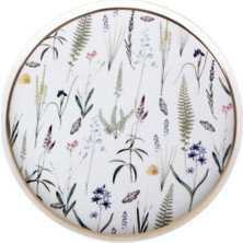 Porland Botanical Düz Tabak 27Cm Çiçek Desenli Seramik Malzeme ile Şık Sunumlar İçin