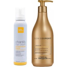 L'Oréal Professionnel Loreal Professionnel Loreal Serie Expert Repair Lipidium Onarıcı Şampuan 500ML+MILK Shake Chantilly Hair Cream Durulanmayan Bakım Köpük 150 ml