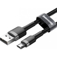 Baseus Camklf-Ag1 Cafule Micro USB 2.4A Data ve Şarj Kablosu 0.5m - Siyah