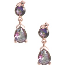 By Barun Emperyıl Topaz Damla Küpe Rose