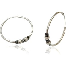 By Barun Toplu Halka Küpe Gümüş Rengi