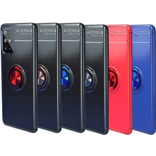 Case 4U Samsung Galaxy S20 Plus Uyumlu Kılıf Autofocus Shockprof Ravel Yüzüklü Standlı Slikon Kapak Kırmızı