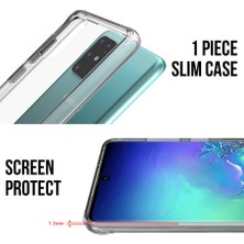 Case 4U Samsung Galaxy S20 Plus Uyumlu Kılıf Gard Ultra Sert Silikon Arka Kapak Şeffaf