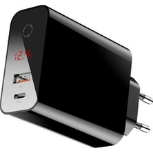 Baseus CCFSEU907-01 Speed PPS Touch Dijital Ekran Qc 4.0 3.0 45W Hızlı Şarj Aleti - Siyah
