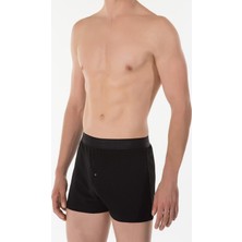 Kom Uzun Paça Önden Açılır Koton Erkek Külot Matt 2'li Boxer