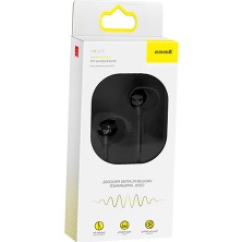 Baseus Encok H13 3.5mm Jack Mikrofonlu Kulak İçi Kulaklık Auriculares Fone De Ouvido Siyah - NGH13-01