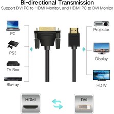 Alfais 4633 HDMI To DVI 24+1 Çevirici Çift Yönlü Monitör Kablosu 3 m