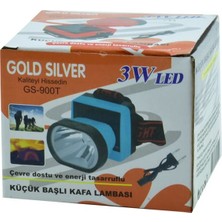 Gold Silver GS-900T Güneş Enerjili Şarjlı Kafa Lambası Mavi