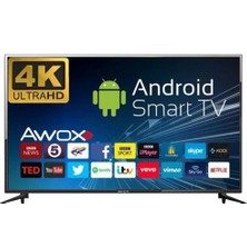 Awox B205000S 50" 127 Ekran Uydu Alıcılı 4K Ultra HD Android Smart LED TV