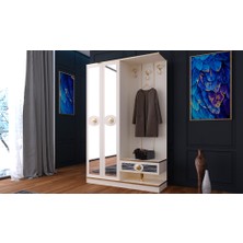 Kamer Krem 2 Kapılı Portmanto