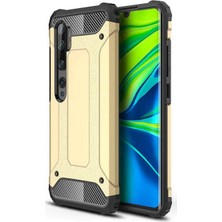 Coverzone Xioami Mi 10 Shockproof Darbe Koruyucu Slikon Zırh - Gold
