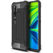 Coverzone Xioami Mi 10 Shockproof Darbe Koruyucu Slikon Zırh - Siyah