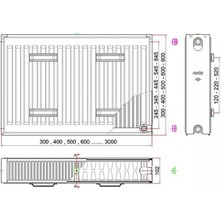 Mastaş PKKP Panel Radyatör 400 x 1000 mm