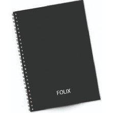 Folix Spiralli Siyah Defter 40 Yaprak