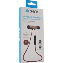 S-link SW-BT14 Mıknatıslı Siyah/kırmızı Bluetooth Kulaklık