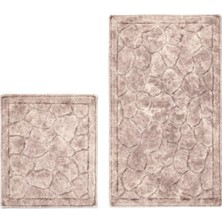 Alanur Home Antik Cotton 2'li Paspas Eskitme Kahve