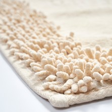 Alanur Home Salina Cotton Makarnalı Yıkanabilir 2'li Paspas Seti Klozet Takımı Cappuccino